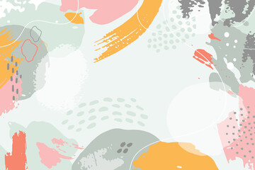 Design banner frame background with beautiful. background for design. Colorful background with tropical plants. Place for your text.