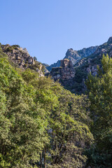 Paysage à l'entrée des Gorges de l'Héric dans le Parc naturel du Haut-Languedoc