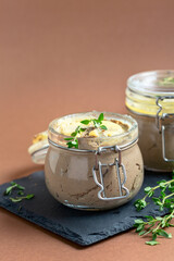 Homemade chicken or turkey liver pate.