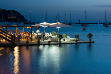 restaurante del paseo maritimo, puerto de Andratx, Mallorca, balearic islands, spain, europe