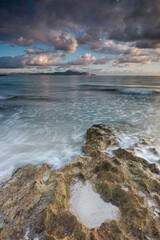 playa de Es Dolç y punta Llarga de Son Real, bahia de Alcudia, Santa Margarida, Mallorca, balearic islands, spain, europe