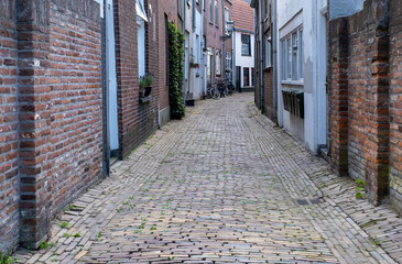 Achterom in Kampen, Overijssel province, The Netherlands 