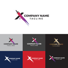 X House Paint Logo Template, letter X paint logo