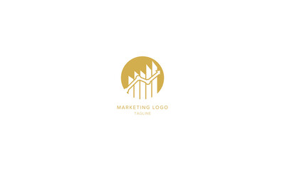 Marketing logo design vector template