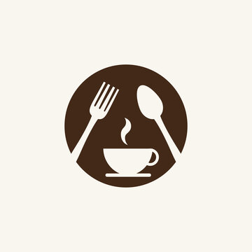 vector illustration of a coffee cup and tablespoon for an icon, symbol or logo. suitable for coffee shop logos, cafes and restaurants