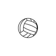 Fototapeta premium volleyball line vector illustration for icon, symbol or logo