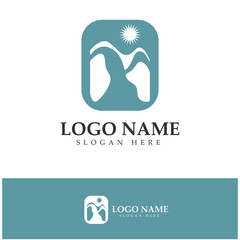 River Logo vector icon illustration design template