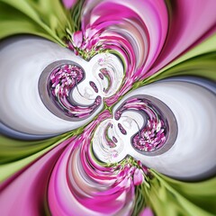 pink and green spiral