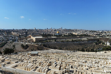Obraz premium The Western Wall at the Temple Mount in Jerusalem, Palestine, Kudüs'teki Tapınak Dağı'nın görünümü 