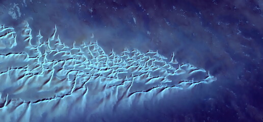 dolphin Race,  abstract photographs of the deserts of Africa from the air,