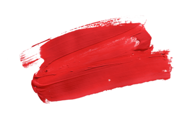 red brush isolated on transparent background red watercolor,png
