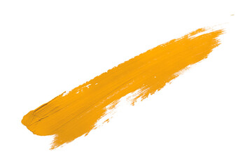 yellow brush isolated on transparent background yellow watercolor,png
