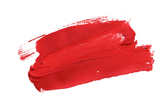 red brush isolated on transparent background red watercolor,png