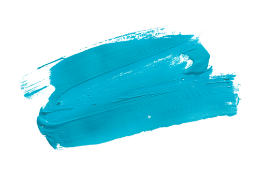 light blue brush isolated on transparent background blue watercolor,png