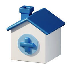 3d isometric health care office icon
