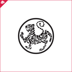 Emblem, symbol martial arts. SHOTOKAN KARATE TIGER