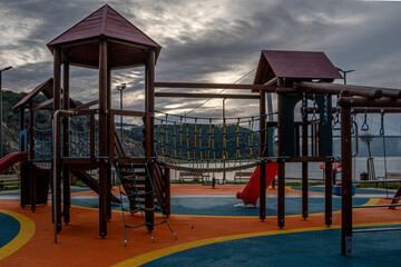 Fototapeta na wymiar Children playground park at Istanbul,Turkey.