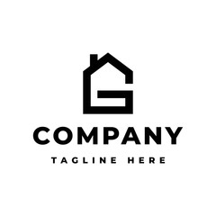 letter G home building logo design