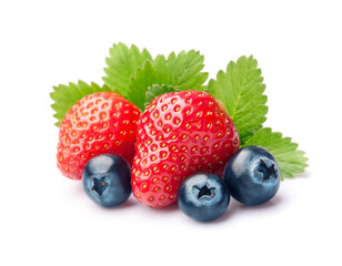 Strawberry and blueberries
