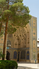 Fototapeta na wymiar Beautiful mosque facade in Shiraz in Iran