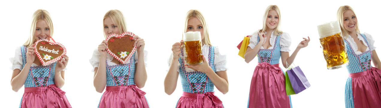 Oktoberfest Wiesn Bedienung im Dirndl