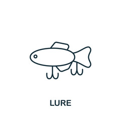 Lure icon. Monochrome simple Fishing icon for templates, web design and infographics