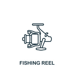 Fishing Reel icon. Monochrome simple Fishing icon for templates, web design and infographics