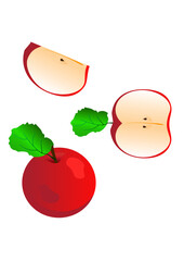 red apple