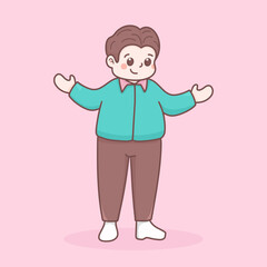 cute Man isolated clipart design