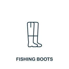 Fishing Boots icon. Monochrome simple Fishing icon for templates, web design and infographics