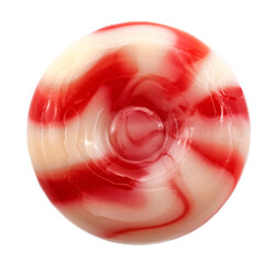 Mint candies on a white background close-up. Round shaped sweet candy isolate. lollipop