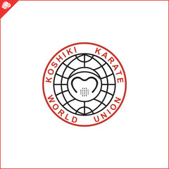 Emblem, symbol martial arts. KOSHIKI KARATE