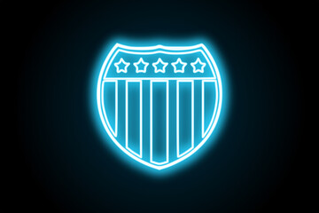 Obraz premium Glowing neon interstate traffic sign symbol 