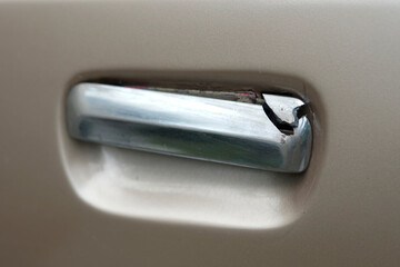 broken door handle on classic car