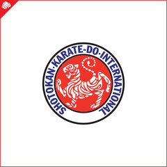 Emblem, symbol martial arts. SHOTOKAN KARATE TIGER