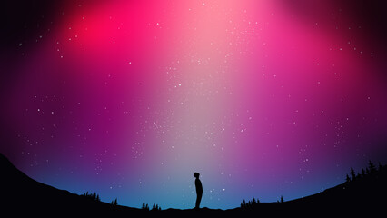 Staring at space wallpaper