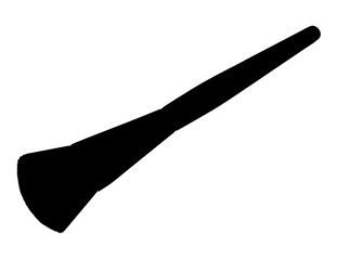 Vector pattern in black and white colors with cosmetic brush for powder