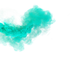 Menthol green plume of smoke