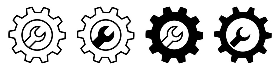 Options icon vector set. settings illustration sign collection. installation symbol. repair logo. fix mark.