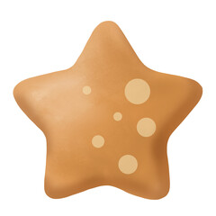 snack Gingerbread watercolor Clipart, Merry Christmas