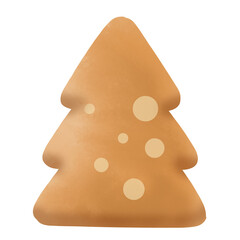 snack Gingerbread watercolor Clipart, Merry Christmas