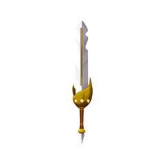 Magic sword, medieval fantasy knight weapon, armor