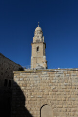 Fototapeta na wymiar Dormition abbey - benedictine community on mount zion in jerusalem. israel