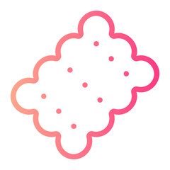 Inclined Biscuit gradient icon