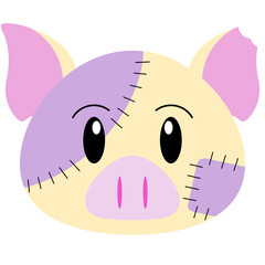 ハロウィンの豚のイラスト