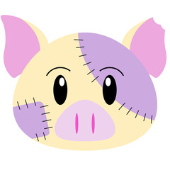 ハロウィンの豚のイラスト