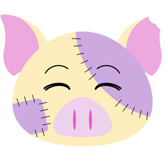 ハロウィンの豚のイラスト