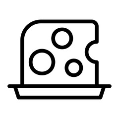 cheese line icon