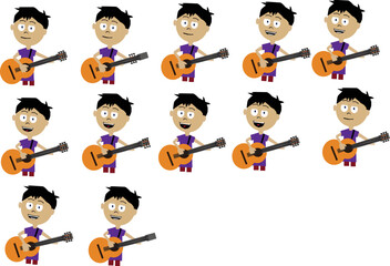 Image sequence of guitar player.
