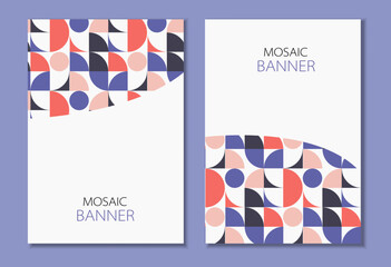 A set of covers with a minimal design. Background for the banner. Vector